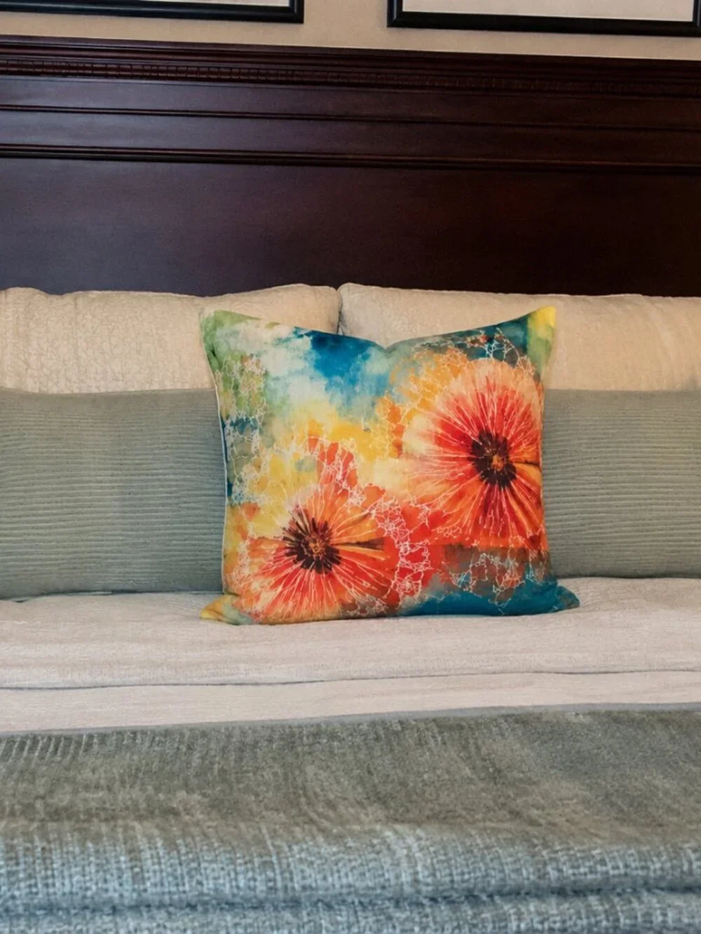 Peruvian Dandelion Linen Pillow Cover, 17